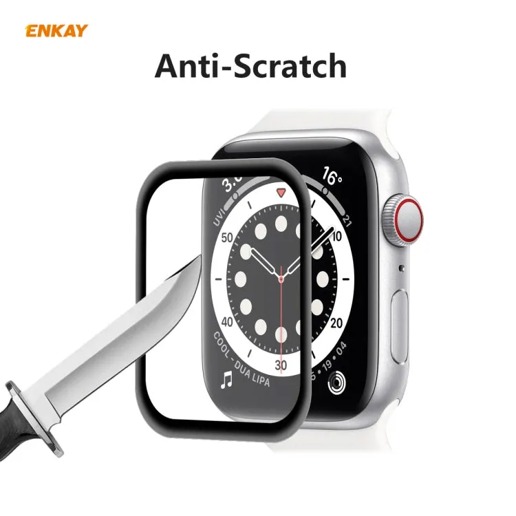 For Apple Watch 6/5/4/SE 40mm 2 PCS ENKAY Hat-Prince 3D Full Screen Soft PC Edge   PMMA HD Screen Protector Film