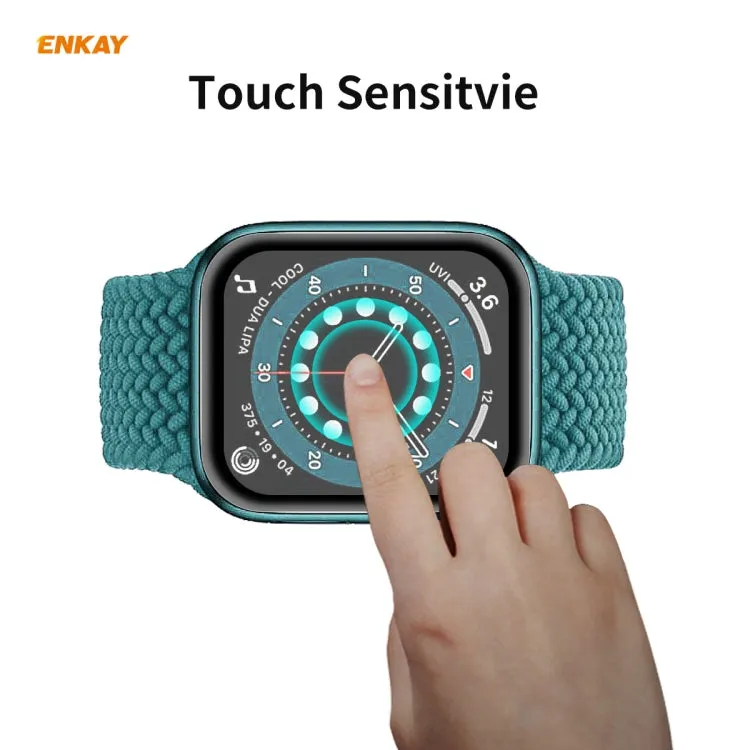 For Apple Watch 6/5/4/SE 40mm 2 PCS ENKAY Hat-Prince 3D Full Screen Soft PC Edge   PMMA HD Screen Protector Film