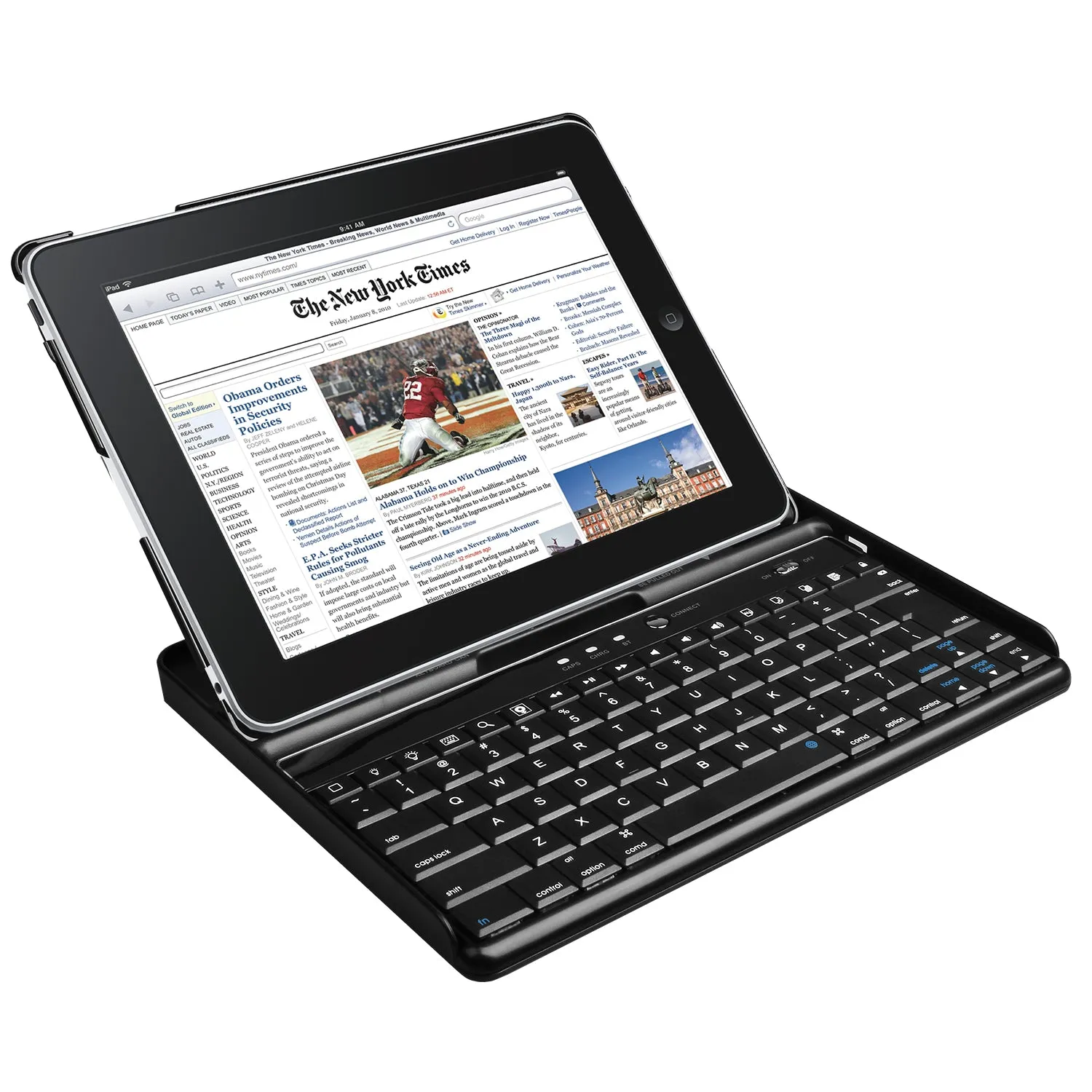 Fresh Fab Finds Wireless Keyboard Case Cover for iPad2, black