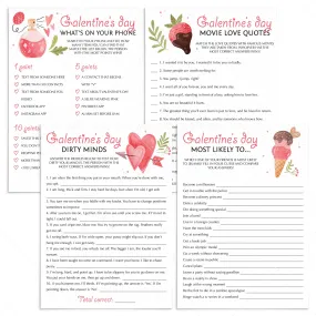 Funny Galentine's Day Games Bundle for Zoom & Printable