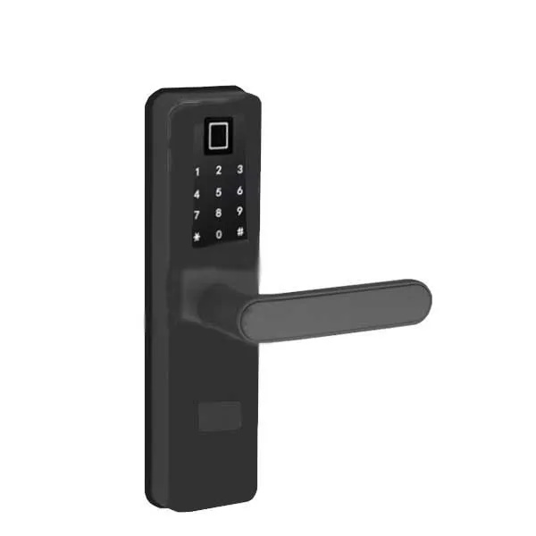 GAAB - R750-00 - Electronic Keyless Smart Door Mortise Lock - Bluetooth / Fingerprint - Black - Entrance - Euro Style