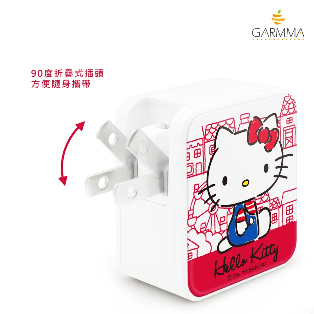 GARMMA Sanrio Characters Type-C USB 3.4A Quick Charge Foldable Travel Charger