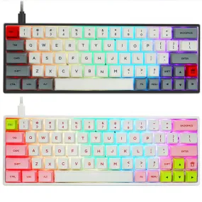 gk64x kailh silent switch hot swappable switch  Mechanical Keyboard USB-C split spacebar