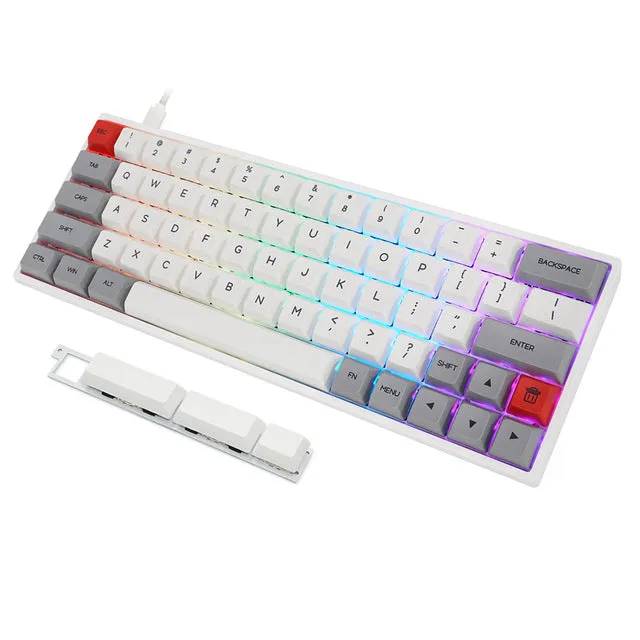 gk64x kailh silent switch hot swappable switch  Mechanical Keyboard USB-C split spacebar