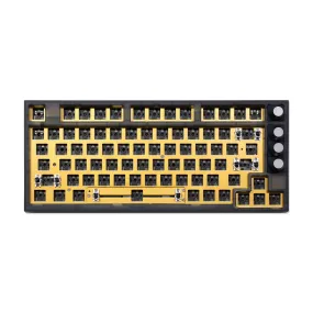 GK75 Gasket hot swappable 75% Custom Mechanical Keyboard Kit bluetooth wireless support split spacebar rgb switch leds type c software programmable