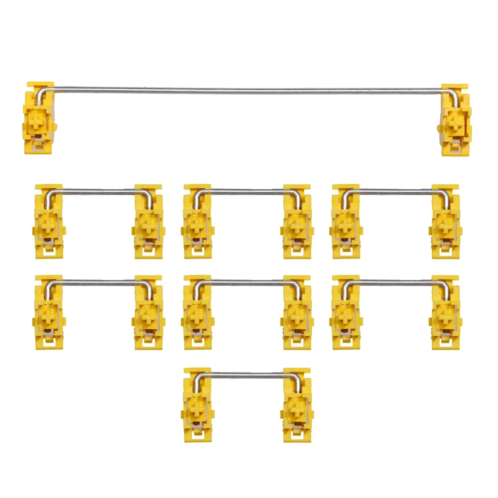 GKs Plate Mounted Stabilizer for Custom Mechanical Keyboard YC66 Zeeyoo 68 YC96 Womier XS87 holy panda colorway yellow red