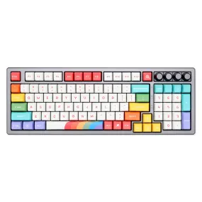 GKs Rainbow Keycap Dye Subbed Keycap Set MDA Profile Thick PBT for mechanical keyboard 60 87 tkl 104 ansi bm60 bm65 bm68 cstc75