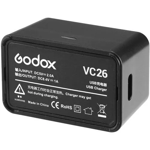 Godox VC26 USB Charger for V1-AD100 Pro-V860III Lithium Battery