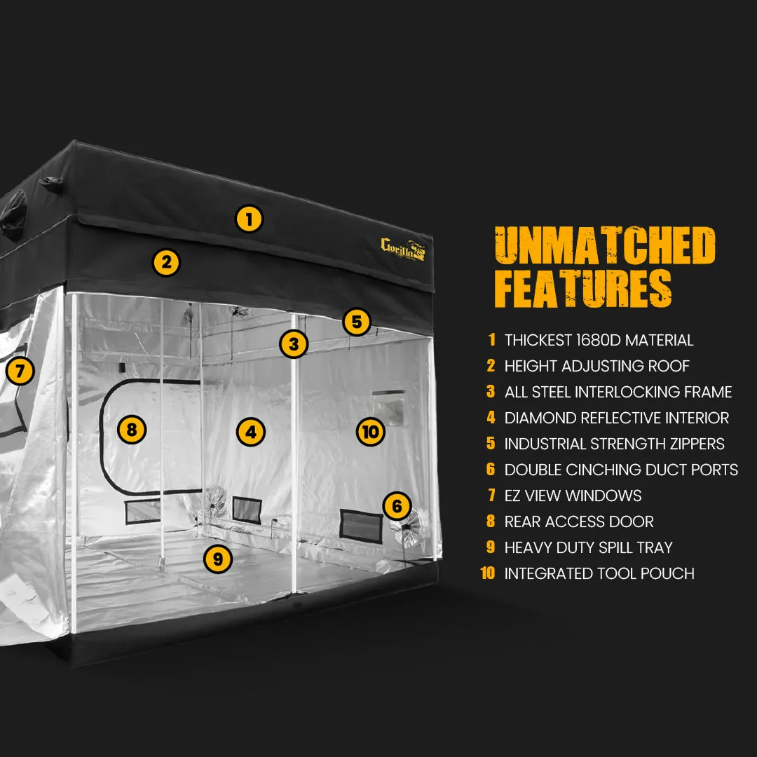 Gorilla Grow Tent 2x4 Pro with High CFM Kit and 2' Extension Kit