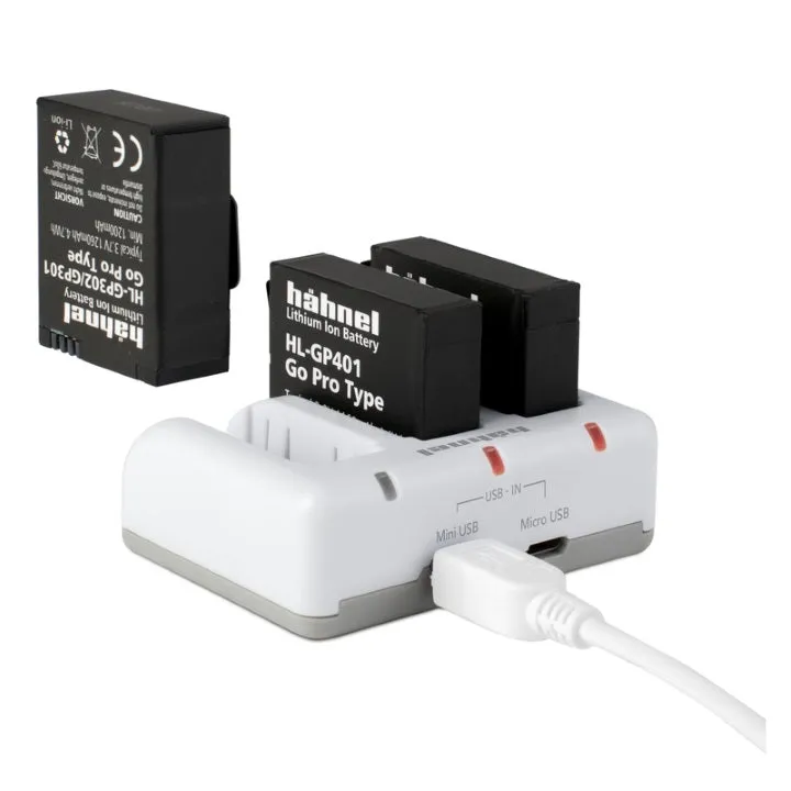 Hahnel Trio Charger for GoPro Hero3/3 /4 Battery