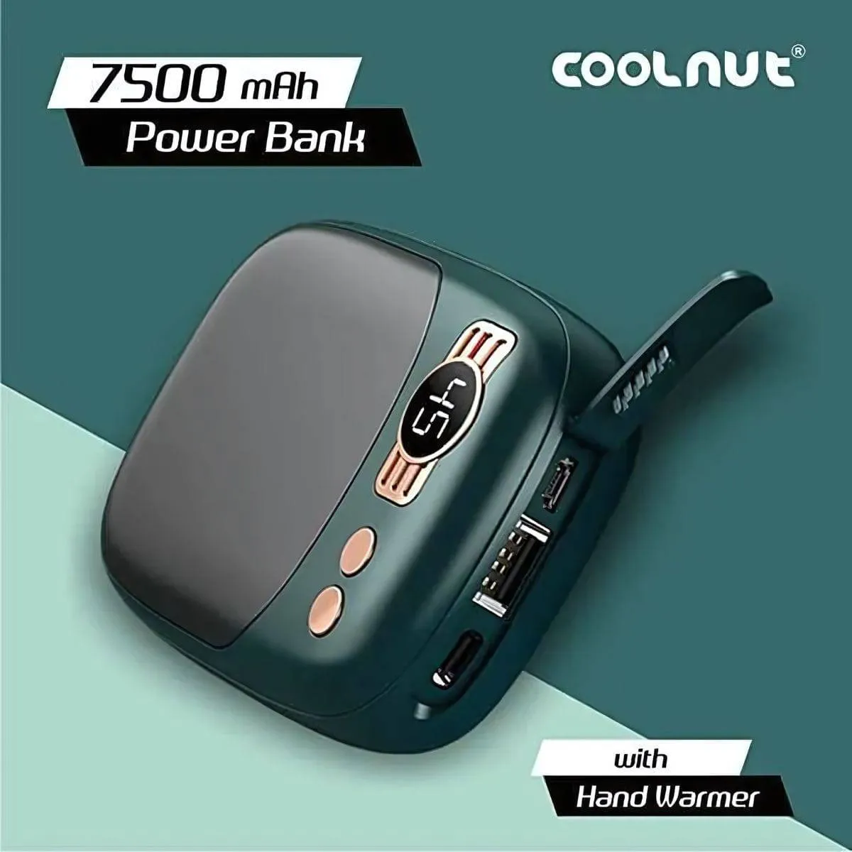 Handwarmer cum Power Bank - Fast Charging - 7500mAh