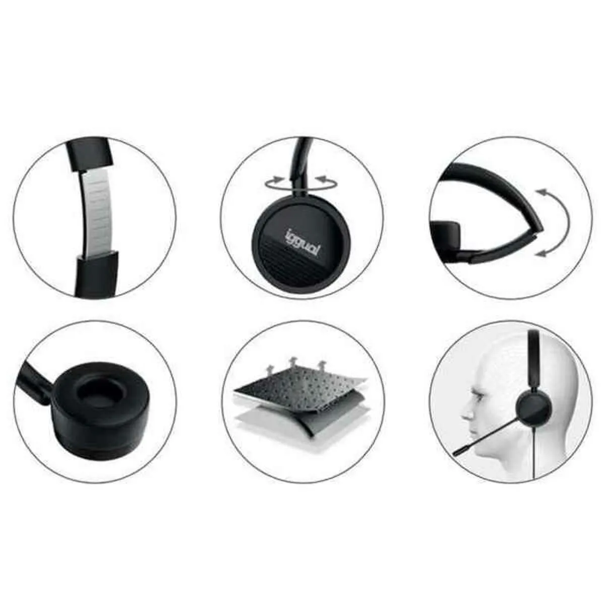 Headphones with Microphone iggual iggual Black