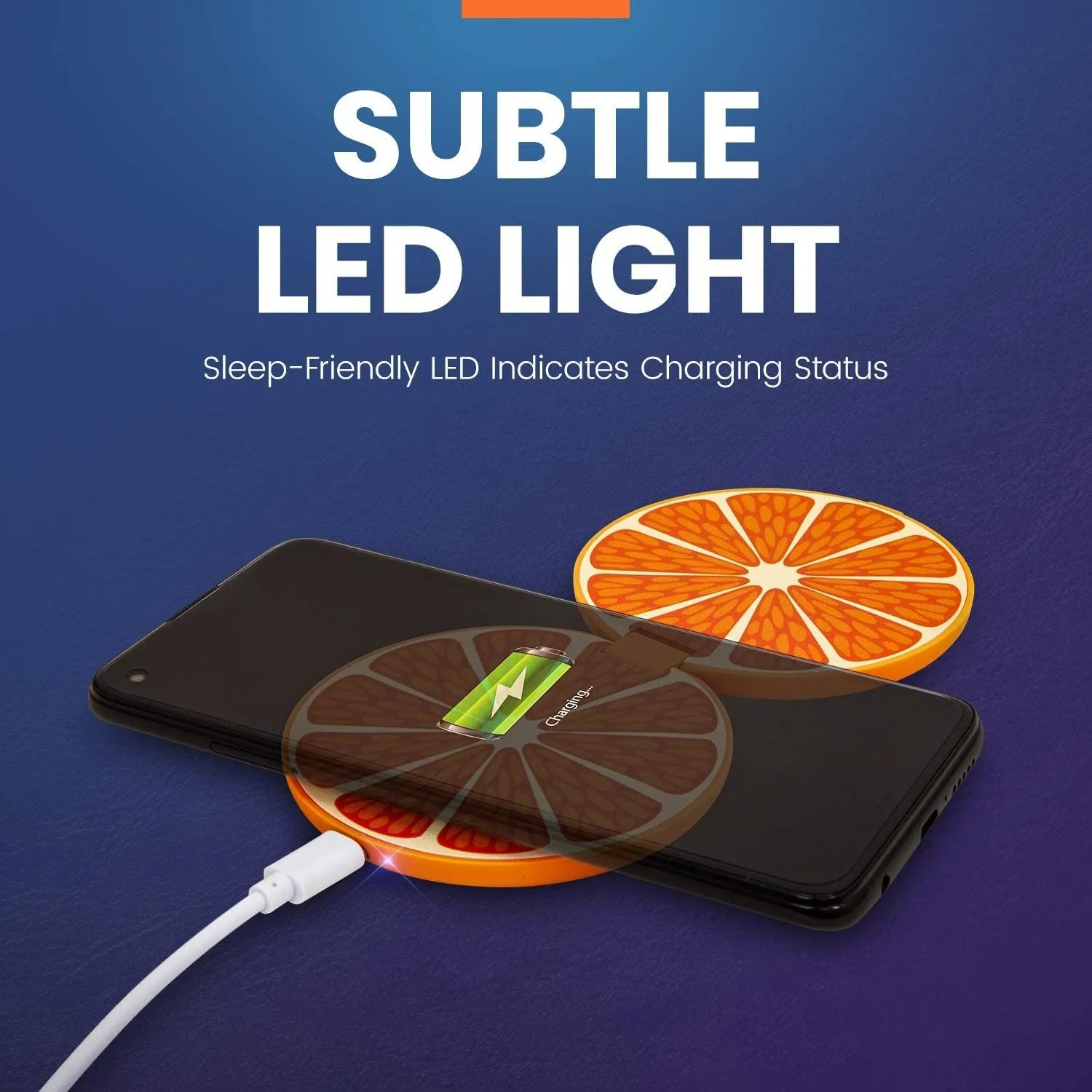 Helix 10W Qi Juice Dual Wireless Charger Orange - ETHQI2OR