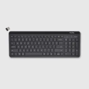 Heyday Bluetooth Wireless Keyboard Windows Mac PC Laptop Silent Typing, Black