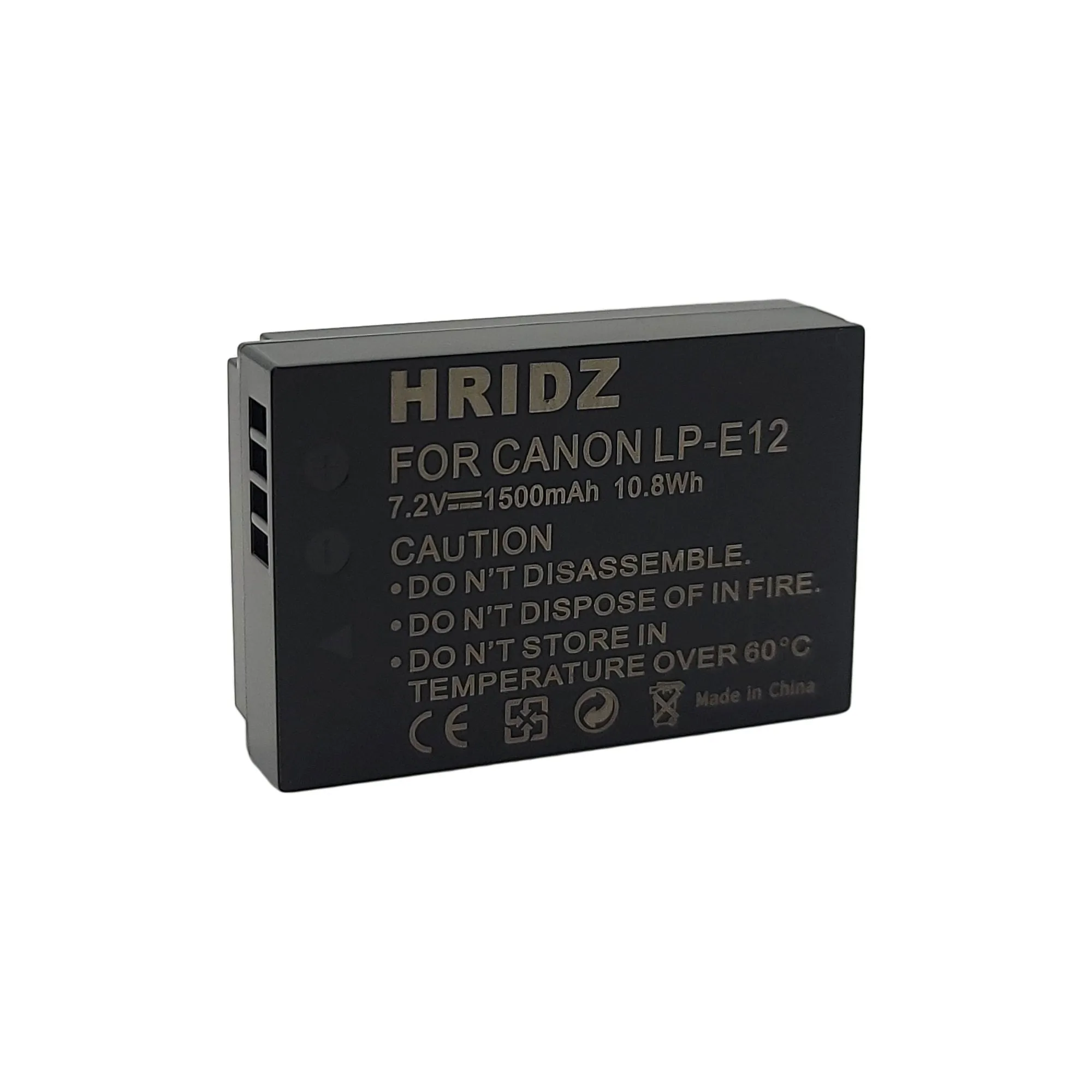 Hridz 2-Pack LP-E12 Battery Combo Pack for Canon EOS M M2 M10 M50 M100 M200 SL1 SX70 HS