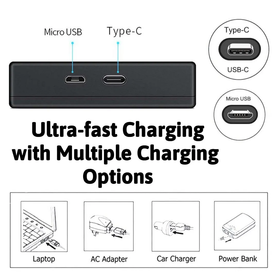 Hridz EN-EL12 Dual Charger For Nikon Coolpix S6000 S6300 S8000 S8100 S9500 S9900