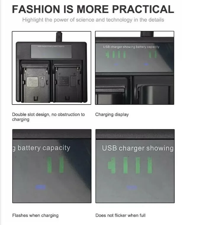 Hridz EN-EL5 Dual Charger For Nikon ENEL5 EN-EL5 COOLPIX P80 P90 P5000 P5100 P6000 P3 P4