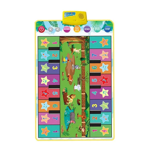 Interactive Baby Piano & Dance Mat with Double Row Keyboard Fun