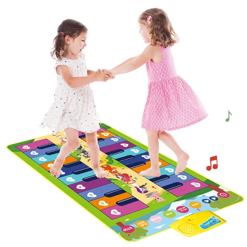 Interactive Baby Piano & Dance Mat with Double Row Keyboard Fun