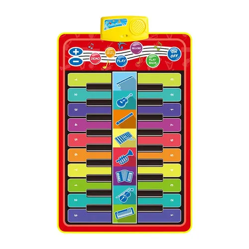 Interactive Baby Piano & Dance Mat with Double Row Keyboard Fun