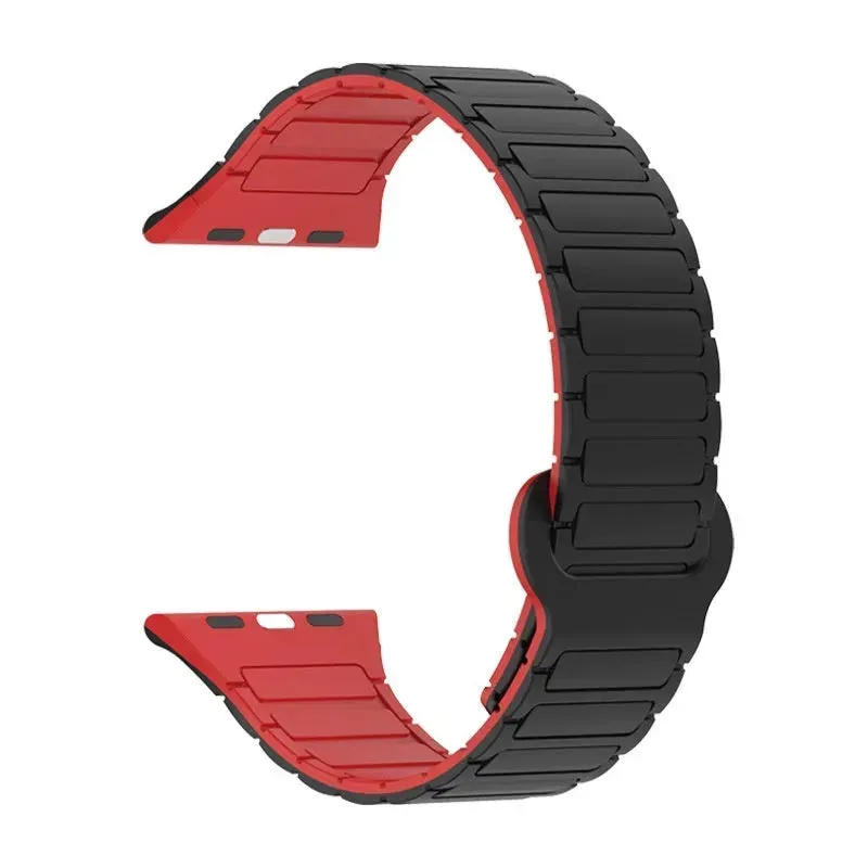 Iwatch Three-plant Silicone Two-color Watch Strap