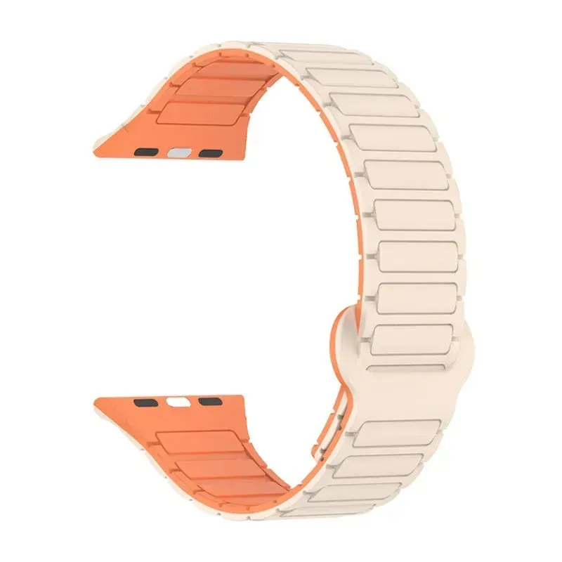 Iwatch Three-plant Silicone Two-color Watch Strap