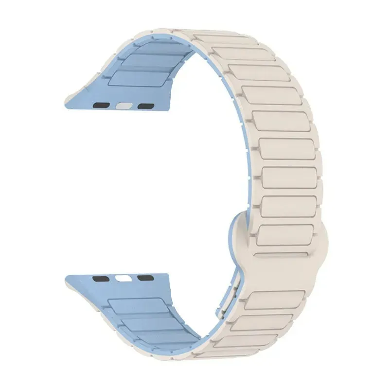 Iwatch Three-plant Silicone Two-color Watch Strap