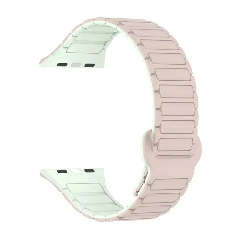 Iwatch Three-plant Silicone Two-color Watch Strap