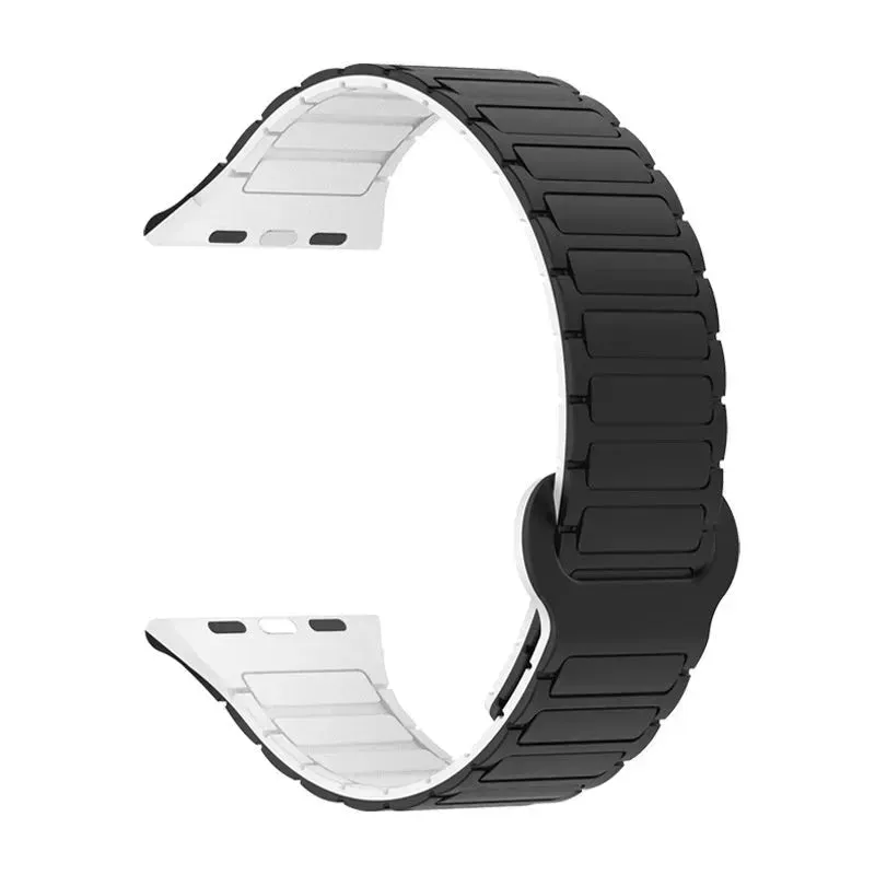 Iwatch Three-plant Silicone Two-color Watch Strap