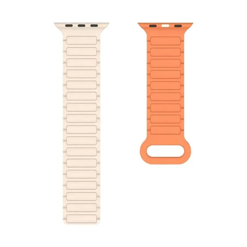 Iwatch Three-plant Silicone Two-color Watch Strap