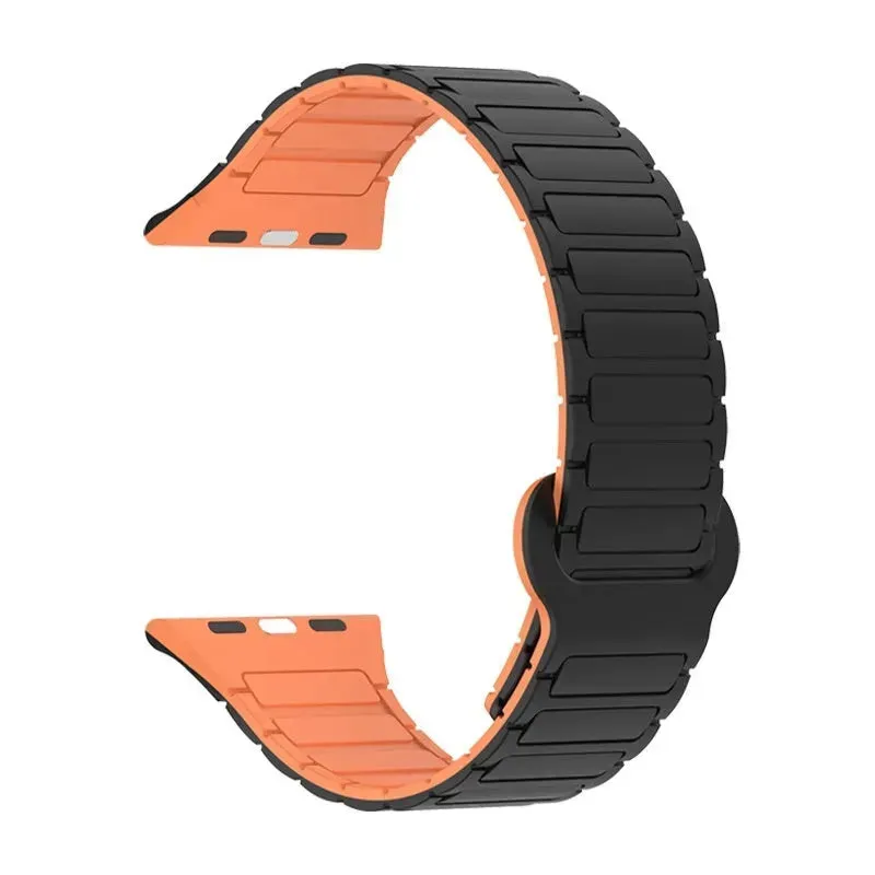 Iwatch Three-plant Silicone Two-color Watch Strap