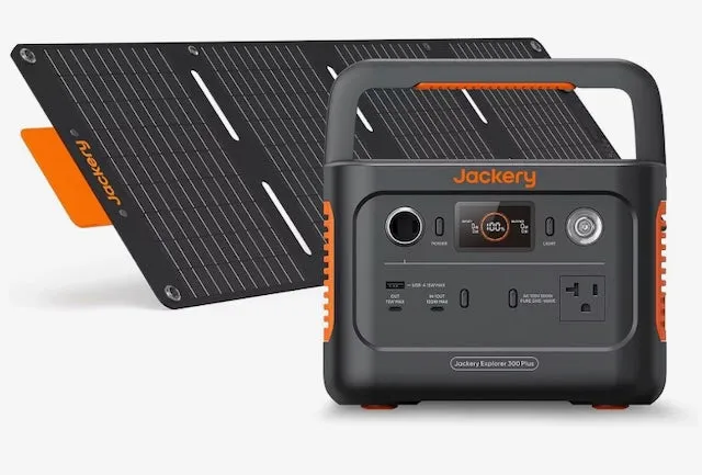 Jackery Explorer 300 Plus Portable Power Station   1 x SolarSaga 40W Solar Panel mini