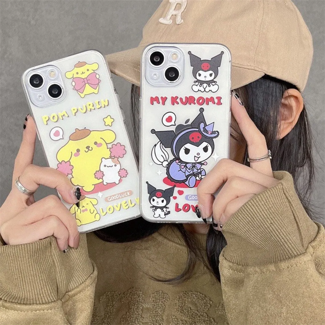 Japanese Cartoon Good Luck MM KU CN PN PC iPhone Case 6 7 8 PLUS SE2 XS XR X 11 12 13 14 Pro Promax 12mini 13mini