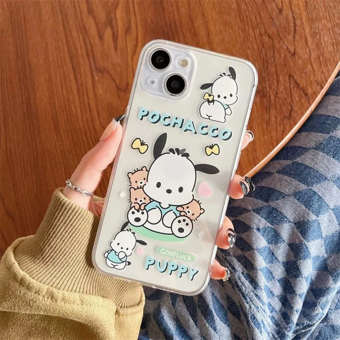 Japanese Cartoon Good Luck MM KU CN PN PC iPhone Case 6 7 8 PLUS SE2 XS XR X 11 12 13 14 Pro Promax 12mini 13mini