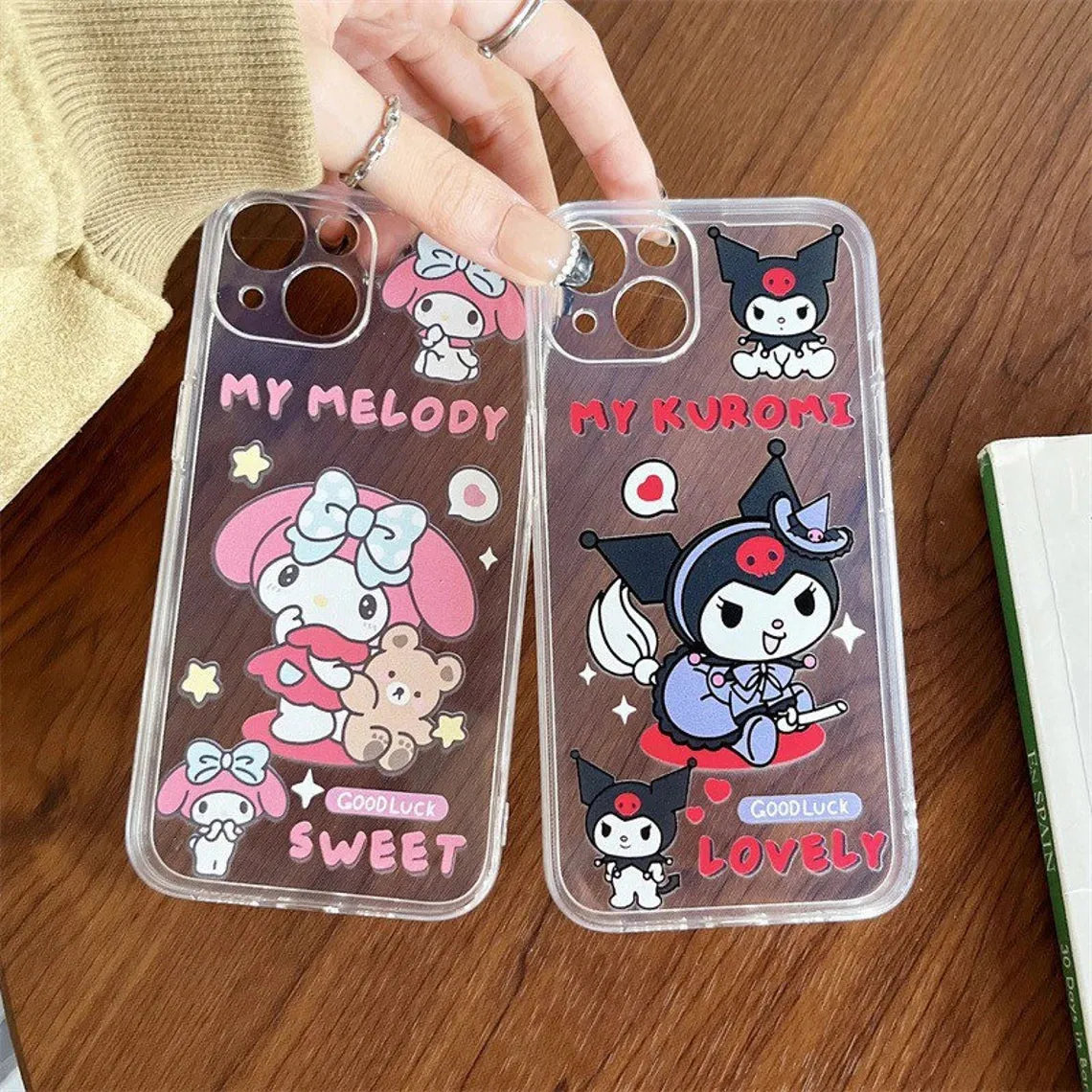 Japanese Cartoon Good Luck MM KU CN PN PC iPhone Case 6 7 8 PLUS SE2 XS XR X 11 12 13 14 Pro Promax 12mini 13mini