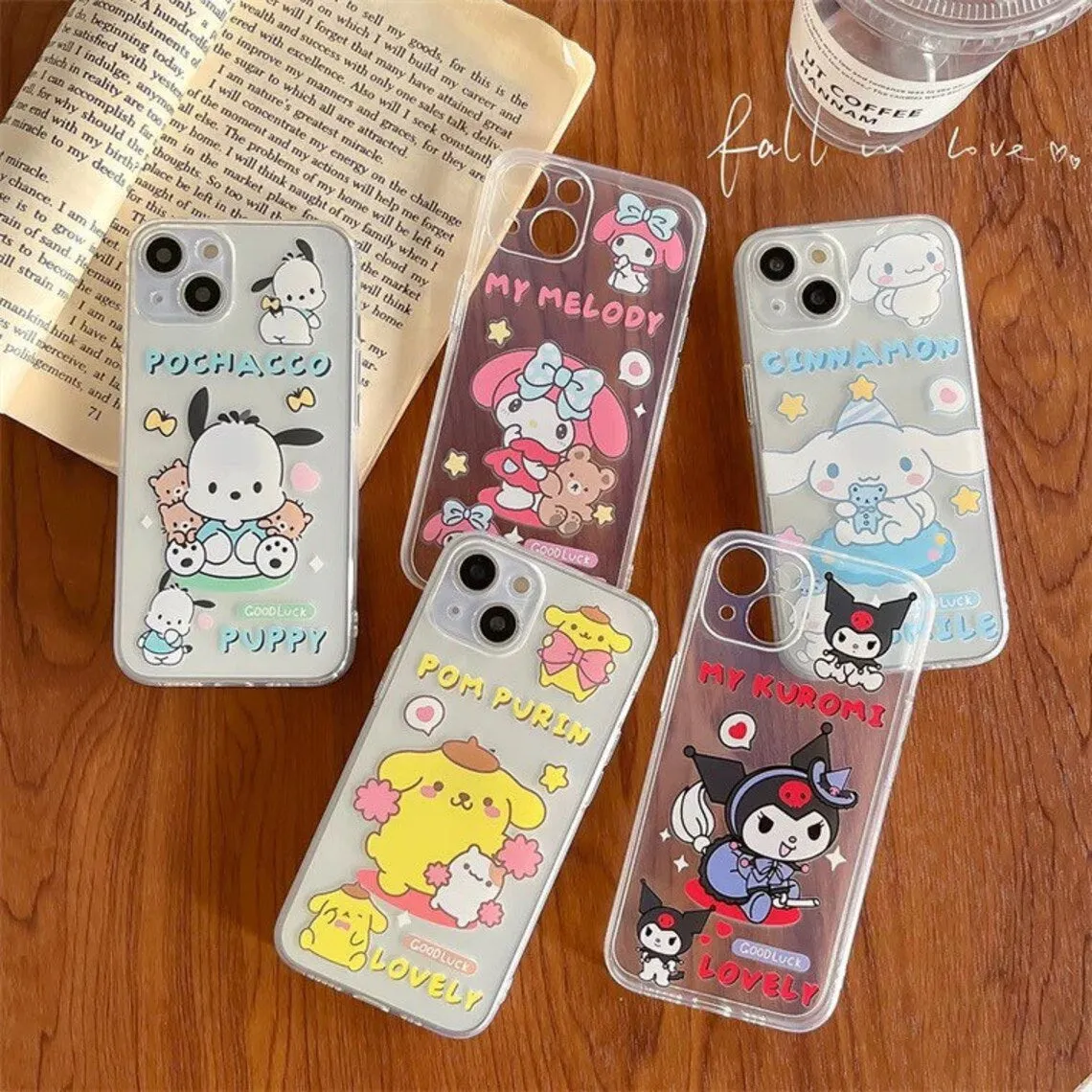 Japanese Cartoon Good Luck MM KU CN PN PC iPhone Case 6 7 8 PLUS SE2 XS XR X 11 12 13 14 Pro Promax 12mini 13mini