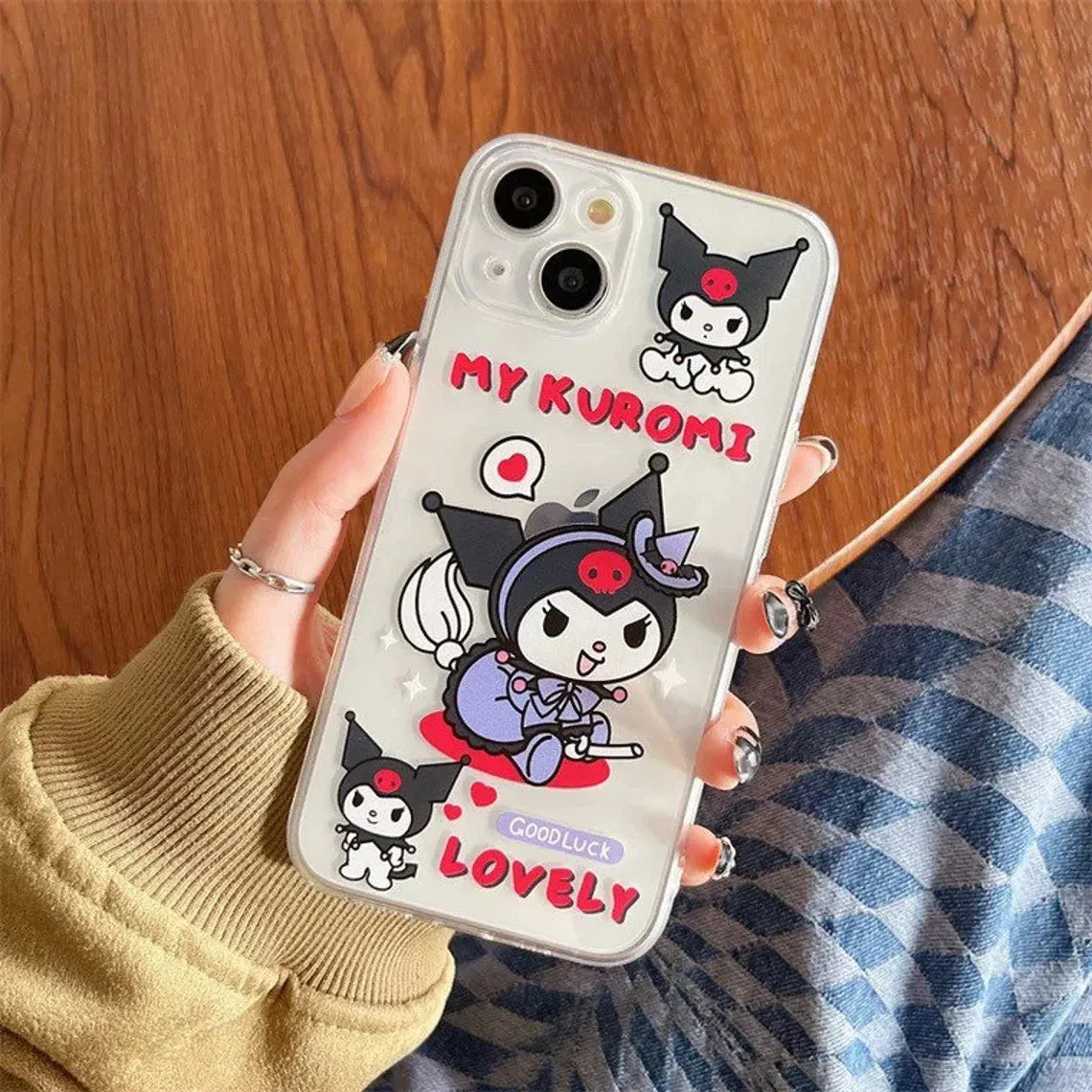 Japanese Cartoon Good Luck MM KU CN PN PC iPhone Case 6 7 8 PLUS SE2 XS XR X 11 12 13 14 Pro Promax 12mini 13mini