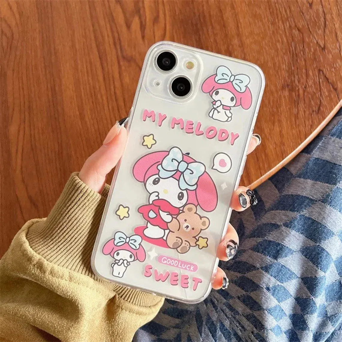 Japanese Cartoon Good Luck MM KU CN PN PC iPhone Case 6 7 8 PLUS SE2 XS XR X 11 12 13 14 Pro Promax 12mini 13mini