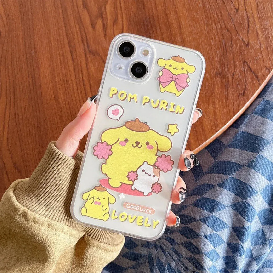 Japanese Cartoon Good Luck MM KU CN PN PC iPhone Case 6 7 8 PLUS SE2 XS XR X 11 12 13 14 Pro Promax 12mini 13mini