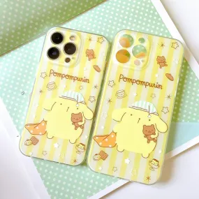 Japanese Cartoon Pompompurin Pajamas Yellow iPhone Case 12 13 14 15 Pro Promax