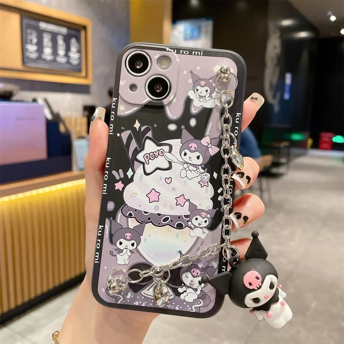 Kawaii Milkshake iPhone Case With Chain