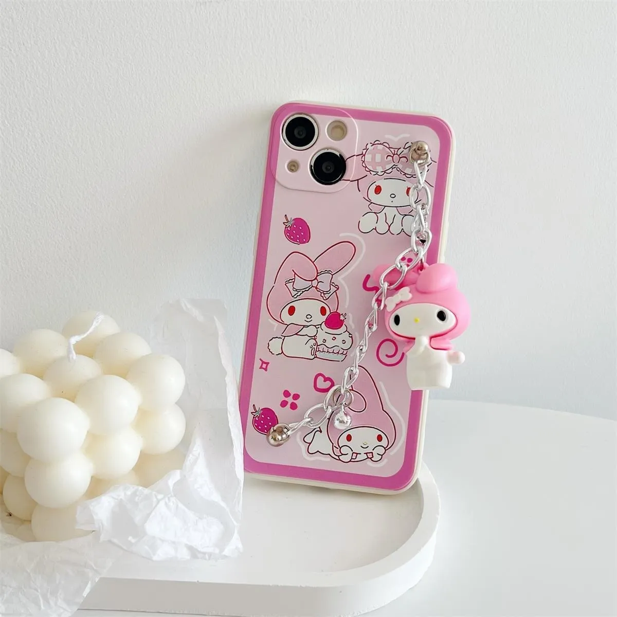 Kawaii Milkshake iPhone Case With Chain