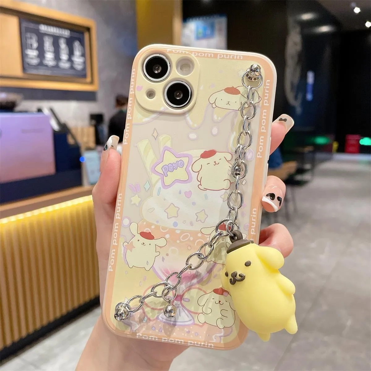 Kawaii Milkshake iPhone Case With Chain