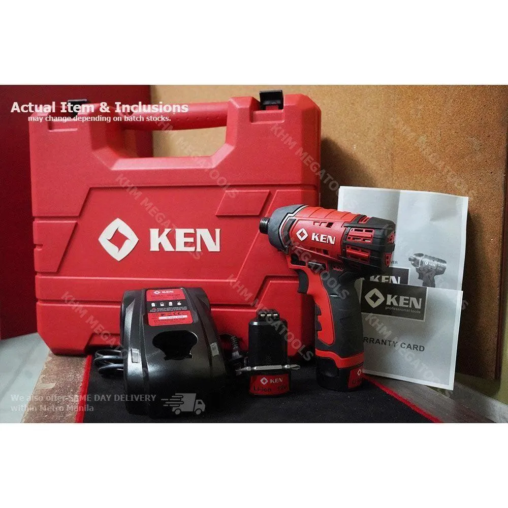 Ken BL6412D 12V Cordless Impact Driver Set