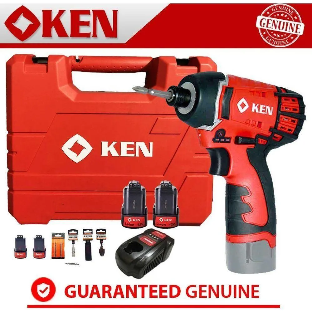 Ken BL6412D 12V Cordless Impact Driver Set