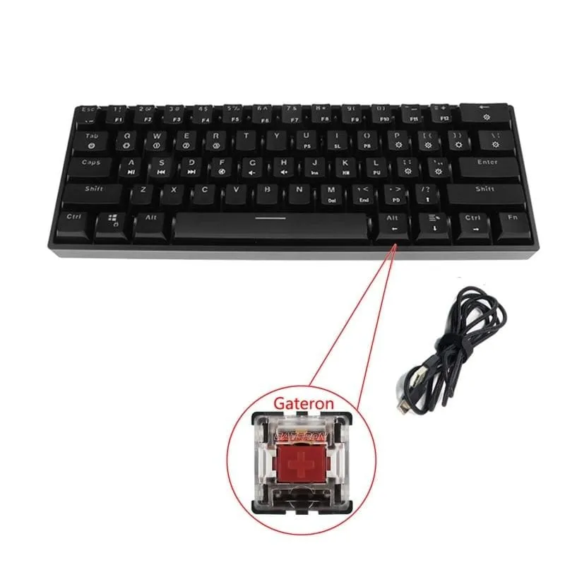 Key Mechanical Keyboard With USB Wired LED