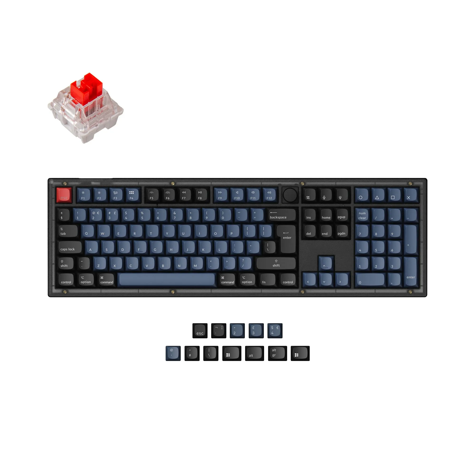 Keychron V6 QMK Custom Mechanical Keyboard ISO Layout Collection