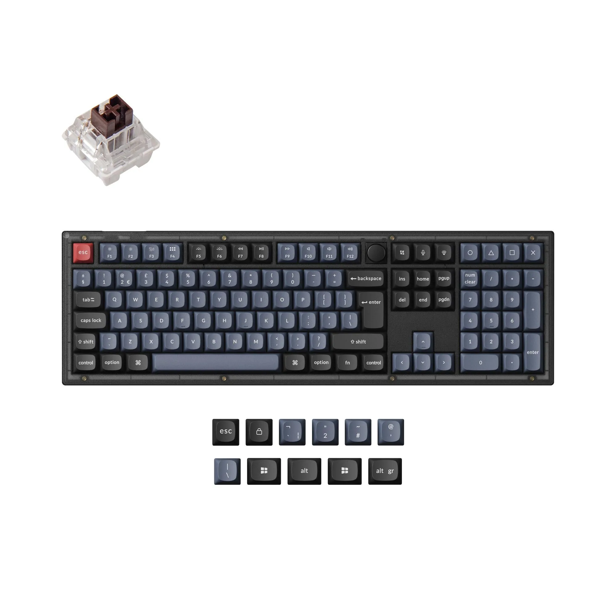 Keychron V6 QMK Custom Mechanical Keyboard ISO Layout Collection