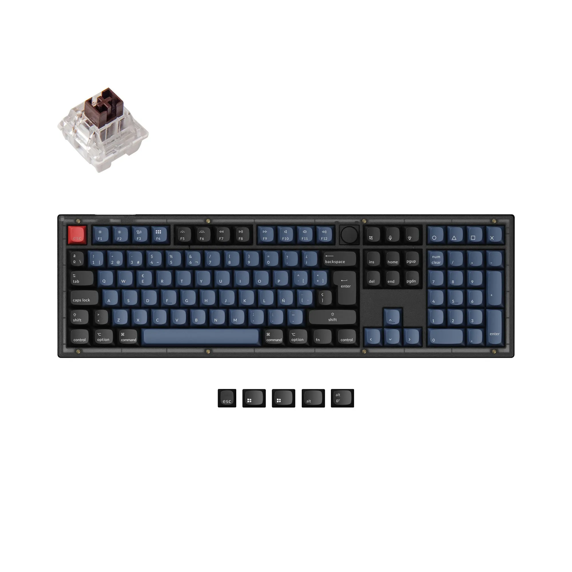 Keychron V6 QMK Custom Mechanical Keyboard ISO Layout Collection