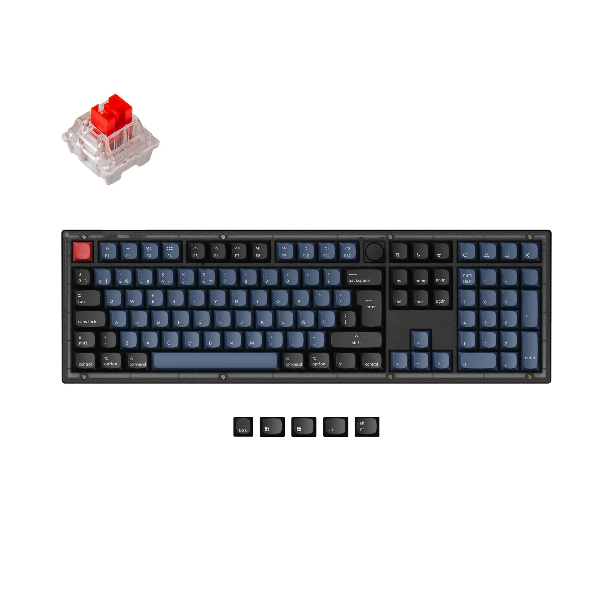 Keychron V6 QMK Custom Mechanical Keyboard ISO Layout Collection